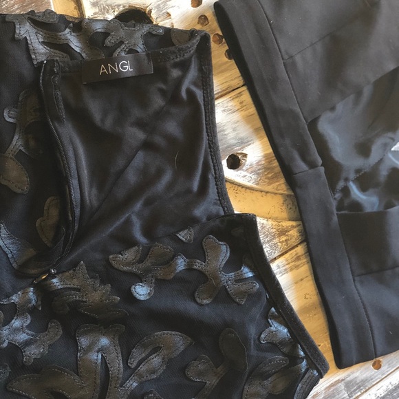 ANGL Leather & Lace booty shorts. - Picture 3 of 3